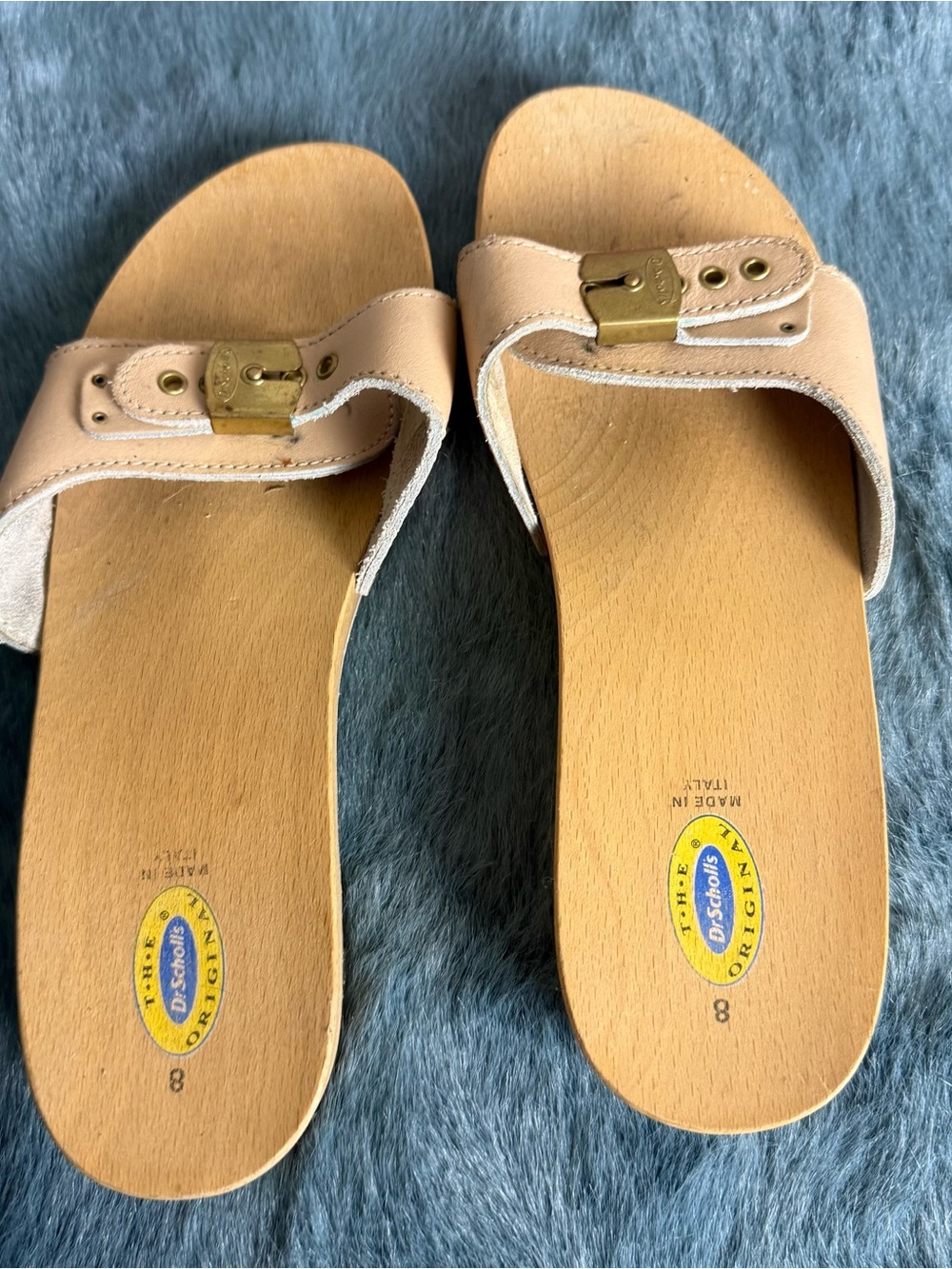 Vintage Dr. Scholl’s The Original Wooden Exercise Sandals Italy Size 8